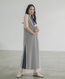 UNITED TOKYO | メッシュレイヤードカットワンピース-ウォッシャブル-(ワンピース)