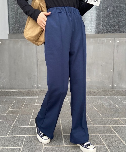 ad thie（アドティエ）の「セミフレアパンツ（その他パンツ・レディース・ベビーピンク/ダークグリーン/スカイブルー/ボルドー/ブルーグリーン/マスタード/ネイビー/ライトグリーン/ピンクベージュ/ブラック/ピンク/イエロー/ラベンダー/ベージュ/モカ・LL/LARGE/SMALL/MEDIUM）」の7枚目の写真