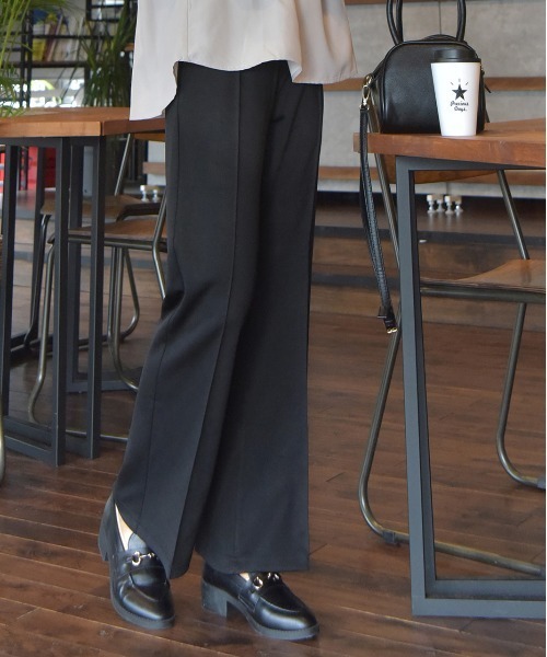 ad thie（アドティエ）の「セミフレアパンツ（その他パンツ・レディース・ベビーピンク/ダークグリーン/スカイブルー/ボルドー/ブルーグリーン/マスタード/ネイビー/ライトグリーン/ピンクベージュ/ブラック/ピンク/イエロー/ラベンダー/ベージュ/モカ・LL/LARGE/SMALL/MEDIUM）」の17枚目の写真