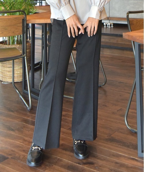 ad thie（アドティエ）の「セミフレアパンツ（その他パンツ・レディース・ベビーピンク/ダークグリーン/スカイブルー/ボルドー/ブルーグリーン/マスタード/ネイビー/ライトグリーン/ピンクベージュ/ブラック/ピンク/イエロー/ラベンダー/ベージュ/モカ・LL/LARGE/SMALL/MEDIUM）」の19枚目の写真