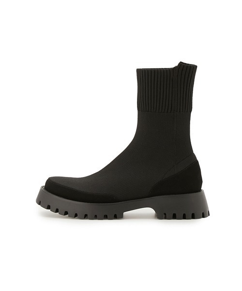 emmi (エミ) 【emmi atelier】ecoニットブーツ　25cm 黒 ブーツ｜emmi（エミ）の通販サイト 【公式】