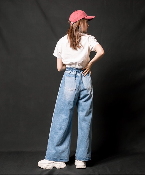 OLIVE des OLIVE（オリーブデオリーブ）の「キラキラTシャツ　1032060010（Tシャツ/カットソー・レディース・ブラック/オフホワイト/ピンク・FREE）」の6枚目の写真