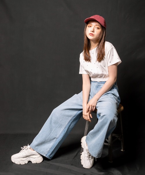 OLIVE des OLIVE（オリーブデオリーブ）の「キラキラTシャツ　1032060010（Tシャツ/カットソー・レディース・ブラック/オフホワイト/ピンク・FREE）」の11枚目の写真