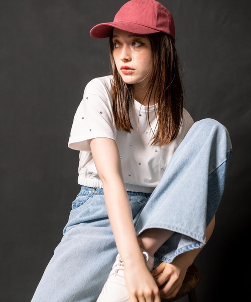 OLIVE des OLIVE（オリーブデオリーブ）の「キラキラTシャツ　1032060010（Tシャツ/カットソー・レディース・ブラック/オフホワイト/ピンク・FREE）」の13枚目の写真