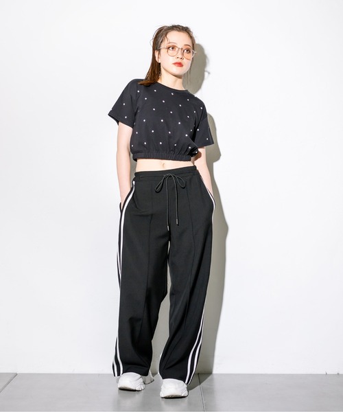 OLIVE des OLIVE（オリーブデオリーブ）の「キラキラTシャツ　1032060010（Tシャツ/カットソー・レディース・ブラック/オフホワイト/ピンク・FREE）」の15枚目の写真