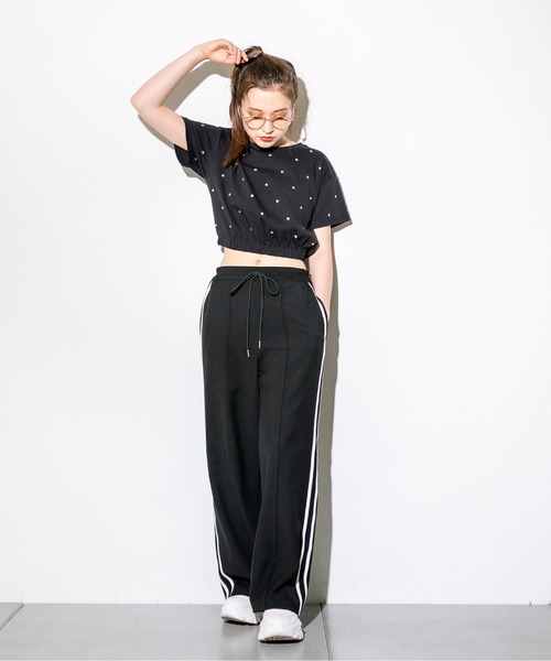 OLIVE des OLIVE（オリーブデオリーブ）の「キラキラTシャツ　1032060010（Tシャツ/カットソー・レディース・ブラック/オフホワイト/ピンク・FREE）」の16枚目の写真