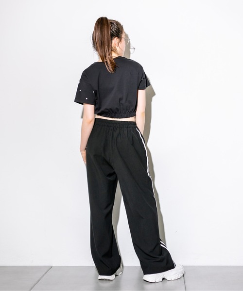 OLIVE des OLIVE（オリーブデオリーブ）の「キラキラTシャツ　1032060010（Tシャツ/カットソー・レディース・ブラック/オフホワイト/ピンク・FREE）」の18枚目の写真