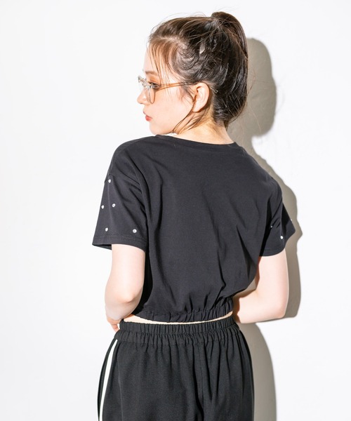 OLIVE des OLIVE（オリーブデオリーブ）の「キラキラTシャツ　1032060010（Tシャツ/カットソー・レディース・ブラック/オフホワイト/ピンク・FREE）」の22枚目の写真