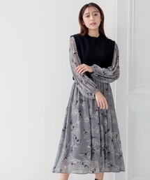 mysty woman | 【井桁弘恵さん着用アイテム】ベストセットフロッキー花ワンピース　973740(ワンピース)