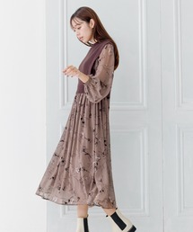 mysty woman | ベストセットフロッキー花ワンピース　973740(ワンピース)