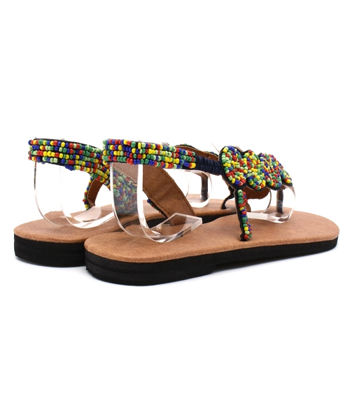 チャイハネ(チャイハネ)の「【チャイハネ】チャチャプビーズサンダル(サンダル・レディース・ブルー/ホワイト・FREE)」の5枚目の写真