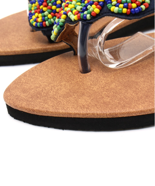 チャイハネ(チャイハネ)の「【チャイハネ】チャチャプビーズサンダル(サンダル・レディース・ブルー/ホワイト・FREE)」の6枚目の写真