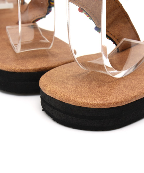 チャイハネ(チャイハネ)の「【チャイハネ】チャチャプビーズサンダル(サンダル・レディース・ブルー/ホワイト・FREE)」の8枚目の写真