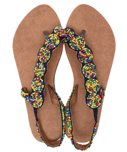 チャイハネ(チャイハネ)の「【チャイハネ】チャチャプビーズサンダル(サンダル・レディース・ブルー/ホワイト・FREE)」の9枚目の写真