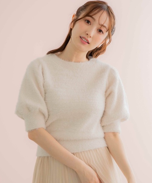 NOELA（ノエラ）の「シャギーニット（ニット/セーター・レディース・サックスブルー/ラベンダー/オフホワイト/ブラウン・フリー）」の2枚目の写真