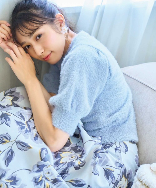 NOELA（ノエラ）の「シャギーニット（ニット/セーター・レディース・サックスブルー/ラベンダー/オフホワイト/ブラウン・フリー）」の3枚目の写真