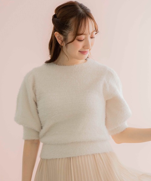 NOELA（ノエラ）の「シャギーニット（ニット/セーター・レディース・サックスブルー/ラベンダー/オフホワイト/ブラウン・フリー）」の5枚目の写真