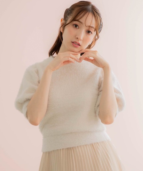 NOELA（ノエラ）の「シャギーニット（ニット/セーター・レディース・サックスブルー/ラベンダー/オフホワイト/ブラウン・フリー）」の6枚目の写真