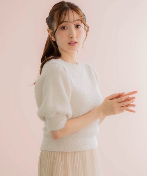 NOELA（ノエラ）の「シャギーニット（ニット/セーター・レディース・サックスブルー/ラベンダー/オフホワイト/ブラウン・フリー）」の7枚目の写真