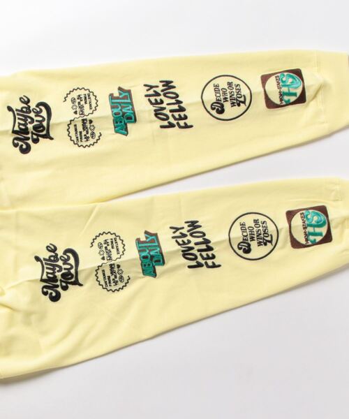 SPINNS（スピンズ）の「袖アソートロゴ刺繍 ロングスリーブTシャツ（Tシャツ/カットソー・レディース・ブラック/イエロー/オートミール/オフホワイト・ONESIZE）」の21枚目の写真