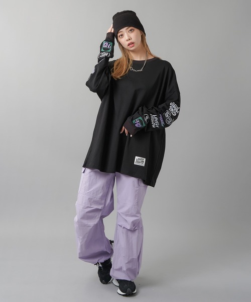 SPINNS（スピンズ）の「袖アソートロゴ刺繍 ロングスリーブTシャツ（Tシャツ/カットソー・レディース・ブラック/イエロー/オートミール/オフホワイト・ONESIZE）」の22枚目の写真