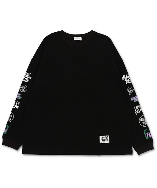 SPINNS（スピンズ）の「袖アソートロゴ刺繍 ロングスリーブTシャツ（Tシャツ/カットソー・レディース・ブラック/イエロー/オートミール/オフホワイト・ONESIZE）」の6枚目の写真