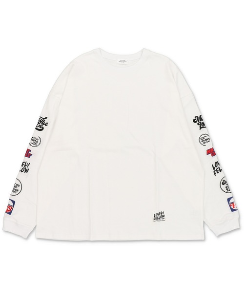 SPINNS（スピンズ）の「袖アソートロゴ刺繍 ロングスリーブTシャツ（Tシャツ/カットソー・レディース・ブラック/イエロー/オートミール/オフホワイト・ONESIZE）」の5枚目の写真