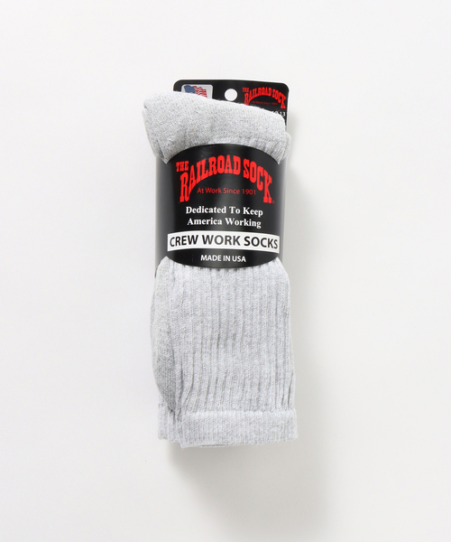 Railroad Sock（レイルロードソック）の「【RAILROAD SOCK / レイルルロード ソックス】Welt Top Socks(3P)（ソックス/靴下・メンズ・ブラック/グレー/ホワイト・FREE）」の3枚目の写真