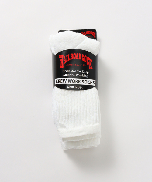 Railroad Sock（レイルロードソック）の「【RAILROAD SOCK / レイルルロード ソックス】Welt Top Socks(3P)（ソックス/靴下・メンズ・ブラック/グレー/ホワイト・FREE）」の2枚目の写真