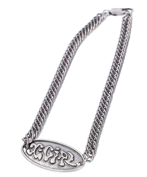 X-girl（エックスガール）の「LOGO CHAIN CHOKER（ネックレス・レディース・シルバー/ゴールド・ONE SIZE）」の4枚目の写真