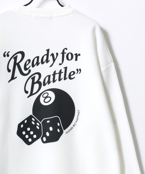 Lazar（ラザル）の「Lazar 別注 Ball ＆ Dice Sweat/オーバーサイズ 裏起毛 ワンポイント刺繍 バックプリント スウェット トレーナー/長袖 トップス プルオーバー/レディース メンズ（スウェット・メンズ・ブラック系その他2/ブラック/グレー系その他2/グレー系その他3/ホワイト系その他3/アッシュグレー/ブラック系その他/ホワイト系その他/ホワイト系その他2/ブラック系その他3/ホワイト/グレー系その他/グレー系その他4/グレー系その他5/ブラック系その他4/ブラック系その他6/ホワイト系その他6/ホワイト系その他5/ホワイト系その他4/ブラック系その他5/グレー系その他6・L/M/LL）」の7枚目の写真