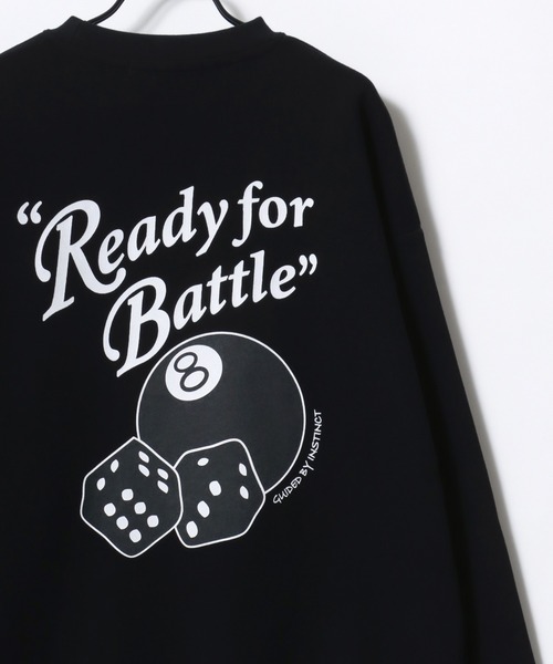 Lazar（ラザル）の「Lazar 別注 Ball ＆ Dice Sweat/オーバーサイズ 裏起毛 ワンポイント刺繍 バックプリント スウェット トレーナー/長袖 トップス プルオーバー/レディース メンズ（スウェット・メンズ・ブラック系その他2/ブラック/グレー系その他2/グレー系その他3/ホワイト系その他3/アッシュグレー/ブラック系その他/ホワイト系その他/ホワイト系その他2/ブラック系その他3/ホワイト/グレー系その他/グレー系その他4/グレー系その他5/ブラック系その他4/ブラック系その他6/ホワイト系その他6/ホワイト系その他5/ホワイト系その他4/ブラック系その他5/グレー系その他6・L/M/LL）」の14枚目の写真