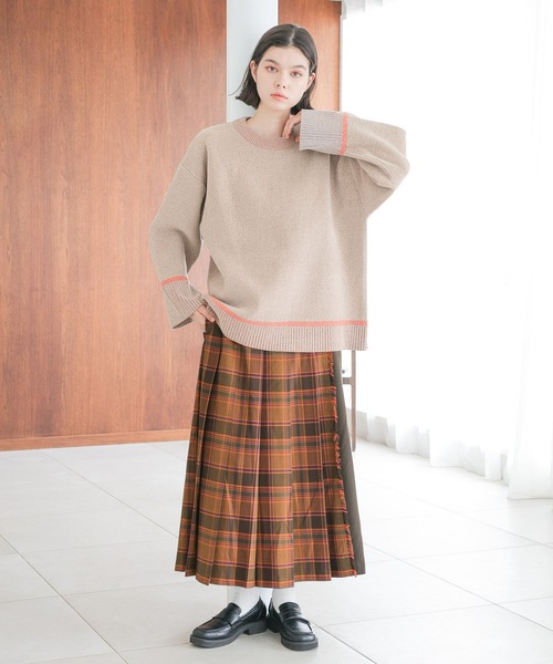 niko and...（ニコアンド）の「リバーシブルモールニットプルオーバー（ニット/セーター・レディース・アイボリー/パープル/モカ/チャコール・BIG(L)/MEDIUM）」の8枚目の写真