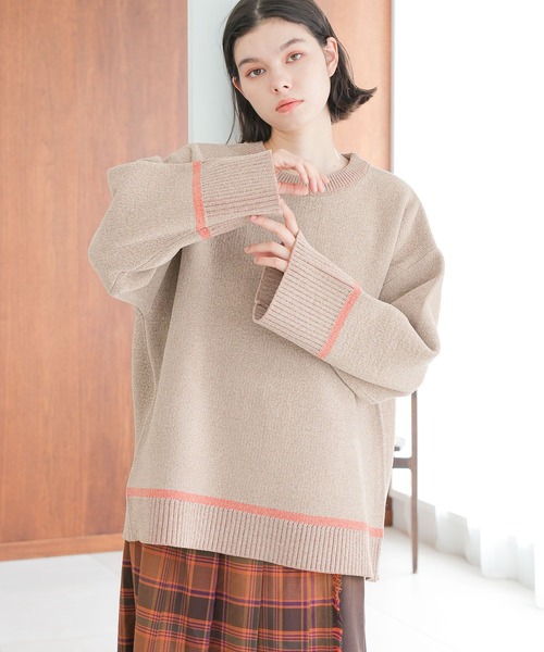 niko and...（ニコアンド）の「リバーシブルモールニットプルオーバー（ニット/セーター・レディース・アイボリー/パープル/モカ/チャコール・BIG(L)/MEDIUM）」の10枚目の写真