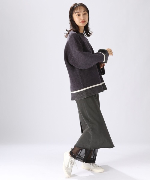 niko and...（ニコアンド）の「リバーシブルモールニットプルオーバー（ニット/セーター・レディース・アイボリー/パープル/モカ/チャコール・BIG(L)/MEDIUM）」の17枚目の写真