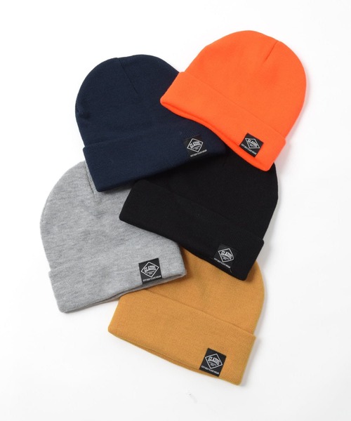 GLAZOS(グラソス)の「シンプルカラーニット帽(ニットキャップ/ビーニー・キッズ・イエロー/グレー/ブラック/オレンジ/ネイビー・フリー)」の13枚目の写真