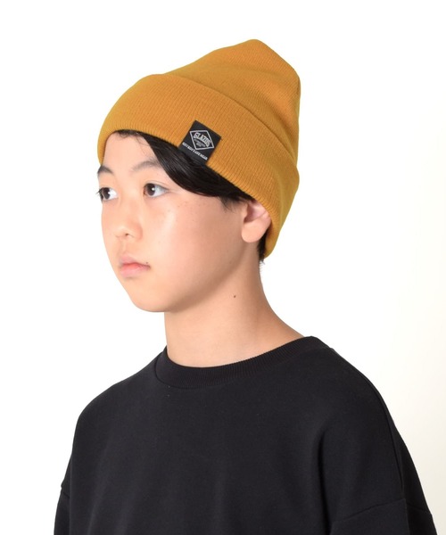 GLAZOS(グラソス)の「シンプルカラーニット帽(ニットキャップ/ビーニー・キッズ・イエロー/グレー/ブラック/オレンジ/ネイビー・フリー)」の9枚目の写真
