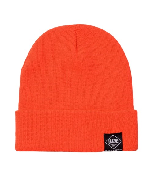 GLAZOS(グラソス)の「シンプルカラーニット帽(ニットキャップ/ビーニー・キッズ・イエロー/グレー/ブラック/オレンジ/ネイビー・フリー)」の16枚目の写真