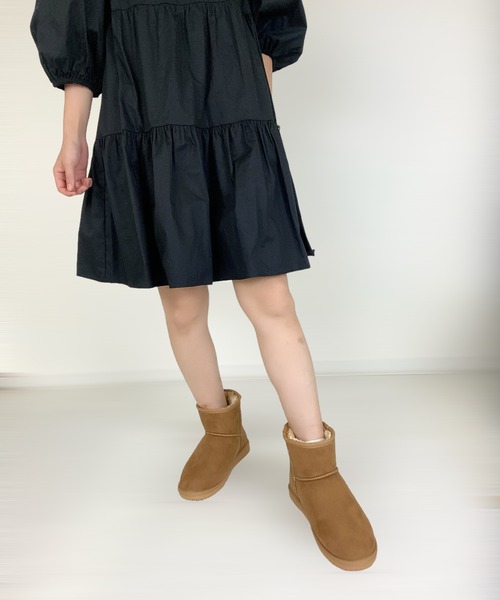 Sugar Sugar(シュガーシュガー)の「【SUGAR SUGARシュガーシュガー】ふわもこショートムートンブーツ(ブーツ・レディース・キャメル/ブラック・M/L/LL/S)」の11枚目の写真