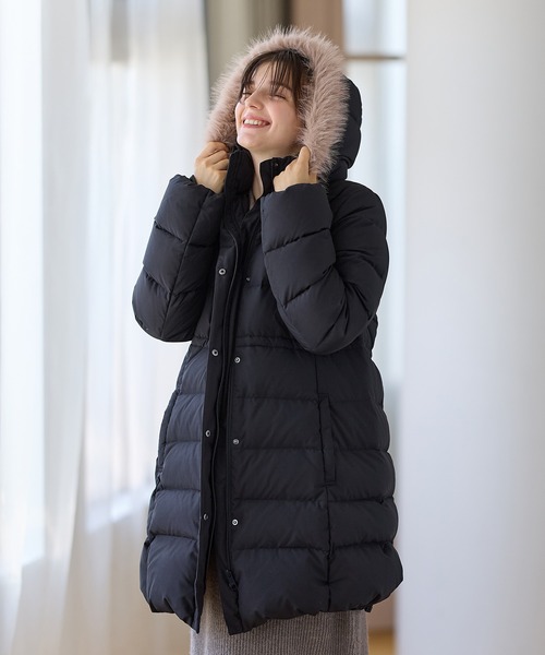 マットタフタダウン ママ コート＆ケープセット (マタニティ&授乳服