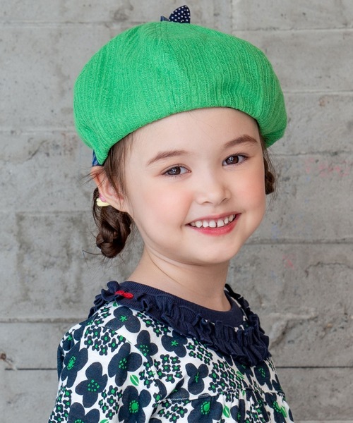 RAGMART（ラグマート）の「ベレー帽（ハンチング/ベレー帽・キッズ・ピンク/グリーン・M/S）」の3枚目の写真