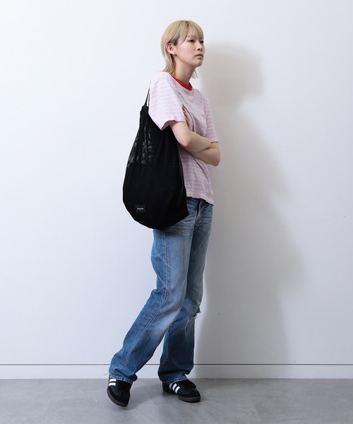 bpr BEAMS（ビーピーアール ビームス ）の「メッシュ 2WAY バッグ（バックパック/リュック・メンズ・ブラック/ホワイト・ONE SIZE）」の7枚目の写真