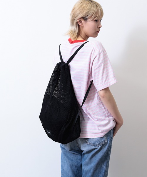 bpr BEAMS（ビーピーアール ビームス ）の「メッシュ 2WAY バッグ（バックパック/リュック・メンズ・ブラック/ホワイト・ONE SIZE）」の3枚目の写真