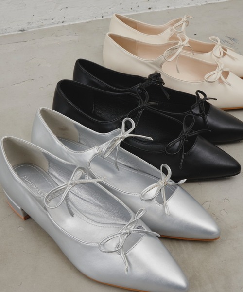 Aunt Marie's（アントマリーズ）の「ダブルリボンストラップパンプス（パンプス・レディース・シルバー/アイボリー/ブラック・L/M/S）」の18枚目の写真