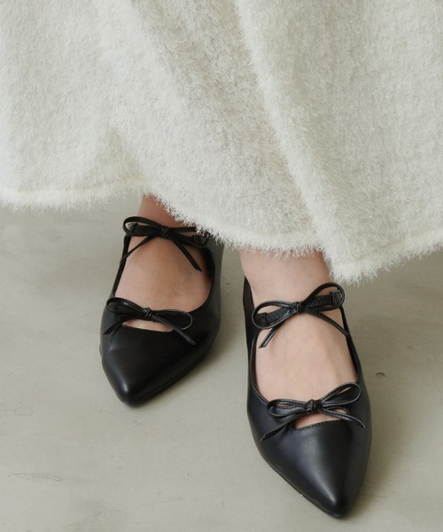 Aunt Marie's（アントマリーズ）の「ダブルリボンストラップパンプス（パンプス・レディース・シルバー/アイボリー/ブラック・L/M/S）」の10枚目の写真