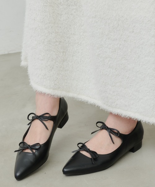 Aunt Marie's（アントマリーズ）の「ダブルリボンストラップパンプス（パンプス・レディース・シルバー/アイボリー/ブラック・L/M/S）」の11枚目の写真