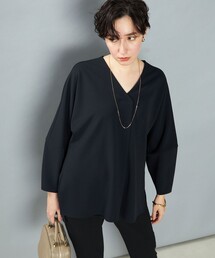 NOLLEY’S | 《セットアップ対応》ウォッシャブルカットジョーゼットVネックドルマンブラウス(シャツ/ブラウス)