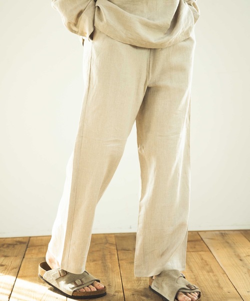 MR.OLIVE(ミスターオリーブ)の「SILKY LINEN / RELAX EASY PANTS / M241118(チノパンツ・メンズ・グリーン/ブラック/ナチュラル・LARGE/MEDIUM)」の7枚目の写真