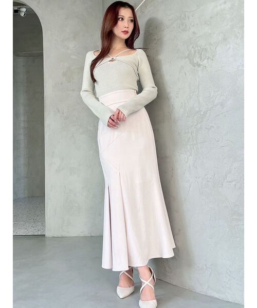 RESEXXY（リゼクシー）の「バストポイントニットトップス（ニット/セーター・レディース・ブラック/アイボリー/ミント・FREE）」の6枚目の写真