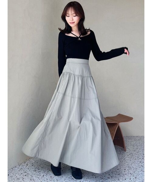 RESEXXY（リゼクシー）の「バストポイントニットトップス（ニット/セーター・レディース・ブラック/アイボリー/ミント・FREE）」の12枚目の写真